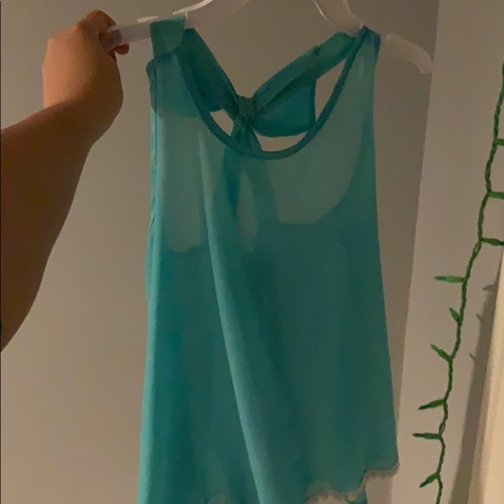 Teal colored loose top!
